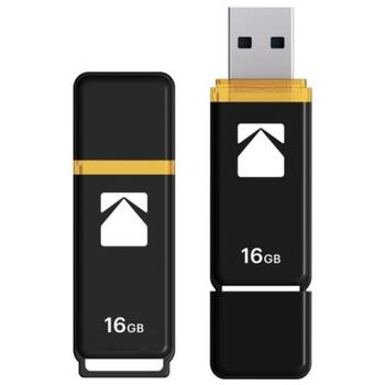 Kodak USB флешка EKMMD16GK103, 16GB, USB 3.2 Gen1, 20Mbps, 10Mbps, черный/желтый, пластик (EKMMD16GK103)