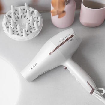 Matu fēns 2200 W 3 temperatūras iestatījumi jonizācija diffuser uzgalis IoniCare 5300 Maxi Aura Balts 4202 Cecotec (4202)