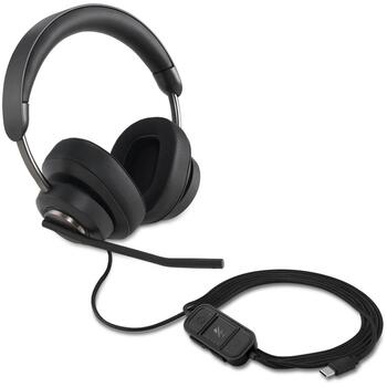 Kensington austiņas H2000 K83451WW, USB-C, vadu, virsauss, binaurālās, mikrofons ar trokšņu slāpēšanu, 40 mm draiveri, 1 (K83451WW)