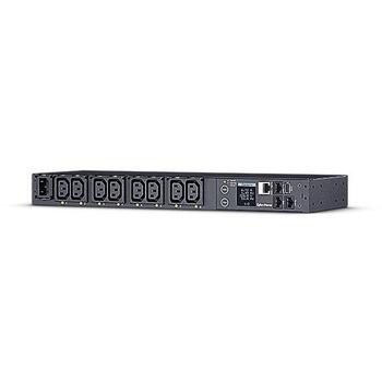 Cyberpower Удлинитель PDU41004, 12A, 8xC13, 1U, 1x USB, 4x RJ-45, черный, настенное и настольное крепление (PDU41004)