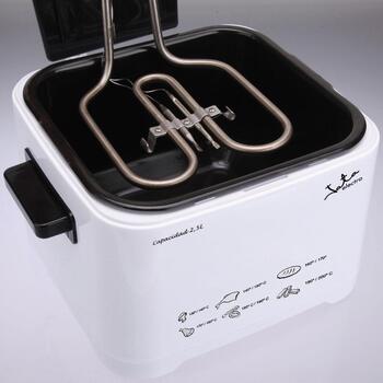 Jata Фритюрница FR278, 2,5 L, 2000 W, белый, регулируемый термостат, холодный ручка, легкая очистка (FR278)
