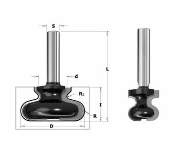 Cmt Frēzes asmens K955-190, 19,05mm, 19,05mm, 57,2mm, 8mm, 2, 2,4mm, koks, HW (K955-190)