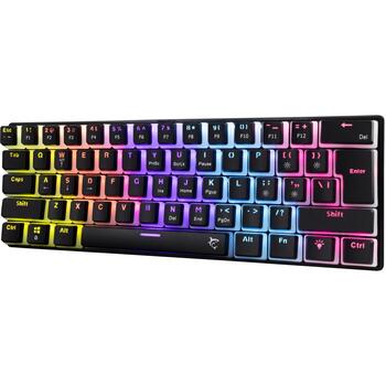 White Shark Механическая клавиатура ASHIKO-2-B-US-RED.SW, 61 клавиша, USB 2.0, красные переключатели, 1.5м кабель, RGB подсветка (ASHIKO-2-B-US-RED.SW)