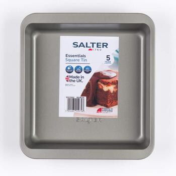 Salter квадратная форма для выпечки BW13664, 26см, углеродная сталь, серый, антипригарное, можно мыть в посудомоечной машине (BW13664)