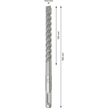 Bosch Urbju komplekts 2608833902, 10mm, 16cm, 5X, karbīds, vītņveida, SDS Plus, 10 gab. (2608833902)