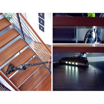 Leifheit Rotaro PowerVac 2in1 1011928, 20В, 40мин, беспроводной, циклонная технология, EPA фильтр, 4 светодиода, 2 уровня мощности (1011928)