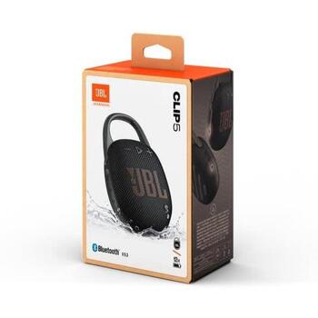 JBL ūdensizturīga portatīvā skanda ar karabīni, melns (JBLCLIP5BLK)