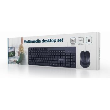 Gembird Клавиатура + Мышь USB KBS-UM-04, 111 клавиш, 1.5м кабель, 9 мультимедийных клавиш, черный (KBS-UM-04)