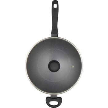 Russell Hobbs RH028121EU7 вок-сковорода, 28см, 3,5л, алюминий, эффект мрамора, антипригарное, для индукции, с крышкой (RH028121EU7)