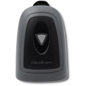 Qoltec 50863 Rokas svītrkodu skeneris, USB, 1D/2D, 5V, 1.8m, 0-50°C, melns (50863)
