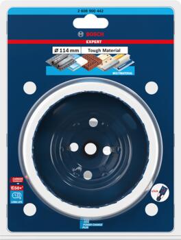 Karbīda caurumzāģis Tough Material 114mm, Urbjmašīnām/skrūvgriežiem, triecienurbjmašīnām/triecienskrūvgriežiem EXPERT MULTI MATERIAL PC PLUS CAURUMZĀĢIS, 2608900442 BOSCH (2608900442)