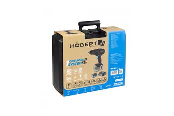 Hogert Аккумуляторная дрель HT2E220-0DD, 50Nm, 21+1 настройки крутящего момента, 0-450/0-1700 об/мин, 13mm патрон, LED свет (HT2E220-0DD)