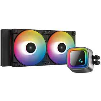 Deepcool CPU šķidruma dzesētājs LS520 A-RGB R-LS520-BKAMNT-G-1, 240 mm, 85,85 cfm, 500-2250 apgr./min, 2 ventilatori (R-LS520-BKAMNT-G-1)