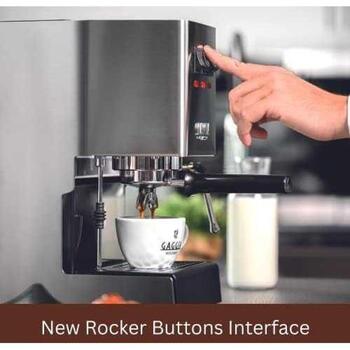 Gaggia кофемашина RI9481/11 Classic E24, 15 бар, 2.1 л, взбиватель молока, полуавтоматическая, шлифованная нержавеющая сталь (RI9481/11)