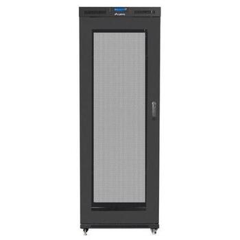 Lanberg стоячий шкаф 19 дюймов 27U FF01-8227-23BL, 800mm, 1200mm, 800kg, перфорированная дверь, LCD дисплей (FF01-8227-23BL)