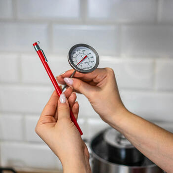 Browin 101300, 0-250°C, 17,5cm, analogais, adatas zonde, balts ciparnīca, nerūsējošais tērauds (101300)