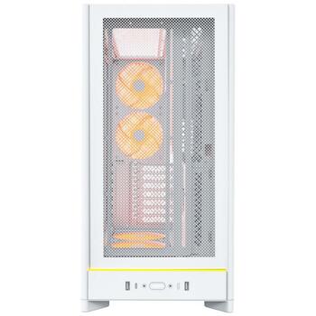 Montech Kaste HS01 PRO (W), Midi Tower, 2x USB 3.0, 480mm, 240mm, 480mm, 2x 120mm aizmugurē, 3x 120mm apakšā, 4x 2.5