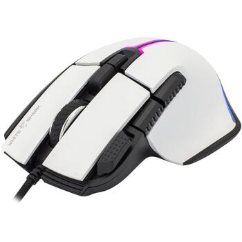 White Shark Мышь MARROK MARROK-W, 12000 DPI, 9 кнопок, 1.8m кабель, RGB подсветка, оптическая, USB 2.0 (MARROK-W)