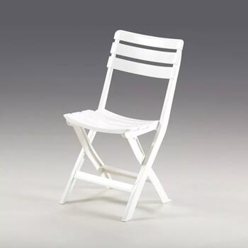 Bica Садовый стул Pinta 1631, белый, 40x43x79 см, высота сиденья 41 см, складной, полипропилен, матовый, переработанный материал (1631)
