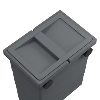 Hailo FlexBox S 030420100, 7л, 25,5x21x14см, ПП, магнитный, складные ручки, тёмно-серый (030420100)