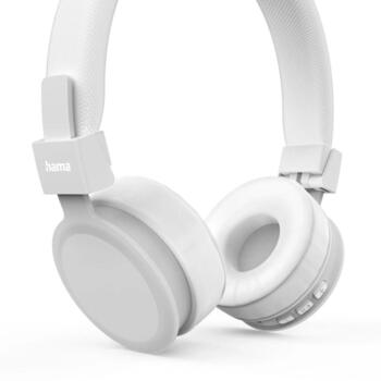 Hama 00184197 Freedom Lit II, беспроводные наушники, Bluetooth 5.3, 40mm, ANC, 30h, USB-C, белый (00184197)