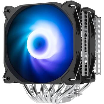 Zalman процессорный кулер CNPS12X BP ARGB BLACK, 260W, 6 тепловых трубок, вентилятор 120x120x25мм, 800-1800 об/мин, 32.2 дБА, PWM (CNPS12X BP ARGB BLACK)