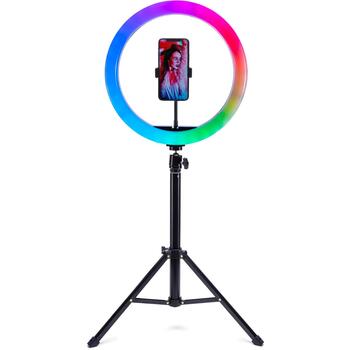 Rio LED gredza gaisma RL12-EU/1,4, 30cm, 5V, 176 LED, tālvadības pults, USB, RGB, 1 tālruņa turētājs (RL12-EU/1,4)