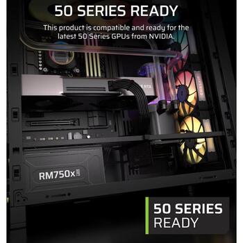 Corsair RM750x SHIFT CP-9020298-EU, 750W, ATX12V 3.1/EPS12V, 140mm ventilators, pilnībā modulārs, melns (CP-9020298-EU)