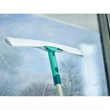 Leifheit Window Slider XL 1051426, набор для мытья окон, телескопическая ручка 145-415см, салфетка из микрофибры, 40см (1051426)