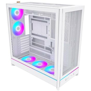 Montech Kaste HS01 PRO (W), Midi Tower, 2x USB 3.0, 480mm, 240mm, 480mm, 2x 120mm aizmugurē, 3x 120mm apakšā, 4x 2.5