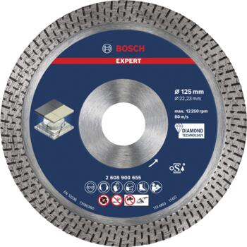 Dimanta grieš. disks HardCeramic 125x22.23x1.4, Mazām leņķa slīpmašīnām EXPERT HARD CERAMIC DIMANTA GRIEZĒJDISKS, 2608900655, BOSCH (2608900655)