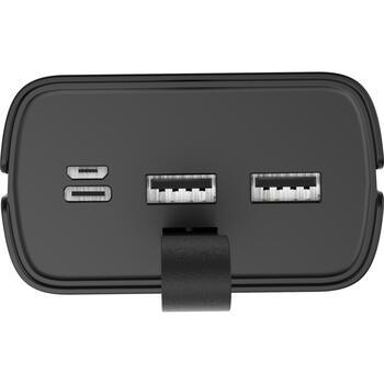 Sponge Energy 30000 Black QC, 30000mAh, 22.5W, 2xUSB, 1xUSB-C, displejs, indikators, pelēks (Energy 20000 QC)