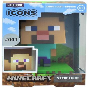 Paladone Minecraft Steve Иконка Свет PP6594MCF, 11.8см, 3В, LED, 1 лампочка, настольный (PP6594MCF)
