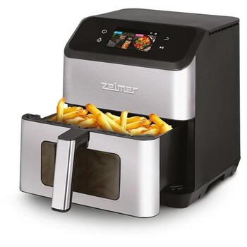 Zelmer gaisa fritieris ZAF6555 72807115P, 1800W, 6.5l, 15 programmas, skārienekrāns, plastmasa, nerūsējošais tērauds (72807115P)
