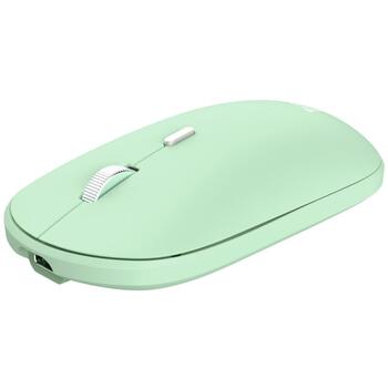 Trust клавиатура и мышь Lyra 24942, 3x соединение, 1200 DPI, аккумулятор, зарядка USB Type-C, зеленый (24942)