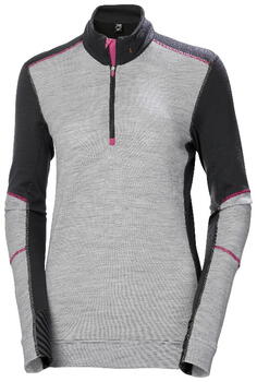 Helly Hansen термофутболка 75210_959-S, женская, S, серый/черный, 57% шерсть мериноса, 43% полипропилен, 215 г/м², Lifa Merino (75210_959-S)