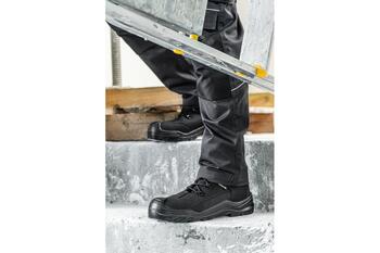 Hogert drošības zābaki HT5K590-43, 43, S3L, FO, SR, vīriešu, melni, ziemas, polsterējums kažokāda, kompozītmateriāla purngals (HT5K590-43)