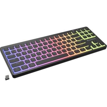 Genesis Thor 430 TKL spēļu klaviatūra NKG-2346, 3000 mAh, 2.4 GHz, Bluetooth, USB, US, lineārie slēdži, RGB, melna (NKG-2346)