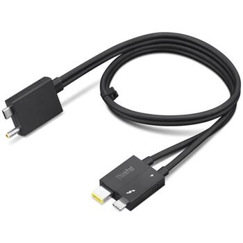 Lenovo ThinkPad Thunderbolt 4 Darbstacijas Doka Sadales Kabelis 4X91K16970, 70cm, 40Gbps, 100W uzlāde (4X91K16970)