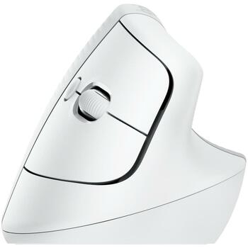 Logitech USB оптическая мышь вертикальная, 910-006477, 4000 DPI, 6 кнопок, RF беспроводная + Bluetooth, белая (910-006477)