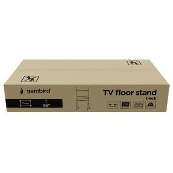Gembird подставка для телевизора TVS-86F-02, поддерживает 55-86 дюймов LCD, регулировка высоты 950-1350 мм, макс. нагрузка 40 кг (TVS-86F-02)