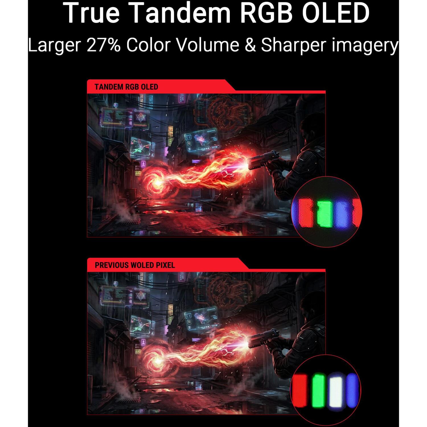 Asus ROG Swift OLED PG27UCWM monitors 90LM0CY1-B01971, 67,3cm, 4K UHD, 240Hz, 0,03ms, QD-OLED, USB-C 90W, HDMI 2.1 (90LM0CY1-B01971)