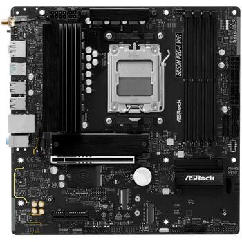Asrock Mātesplate B850M PRO-A WIFI, AMD Socket AM5, 8+2+1 fāzes, 4 x DDR5 DIMM, 1 x PCIe 5.0 x16, 1 x HDMI, 1 x DisplayPort (B850M PRO-A WIFI)
