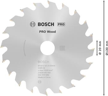 Ripzāģa disks 130x16mm Optiline Wood, Rokas ripzāģiem PRO WOOD RIPZĀĢA ASMENS, 2608640582, BOSCH (2608640582)