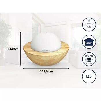 Soehnle Modena 1068087 gaisa aromatizētājs, 100ml, 6h, ultraskaņas, LED, bambuss, matēts stikls (1068087)