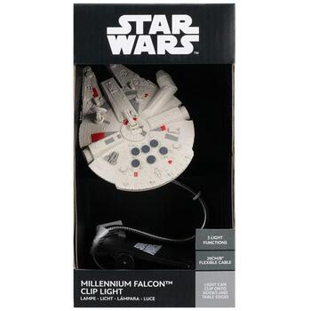Paladone Millennium Falcon piespraužamā gaismiņa PP12712SW, 20cm, 1 LED, pelēks, regulējama gaisma, piespraužama pie grāmatas (PP12712SW)