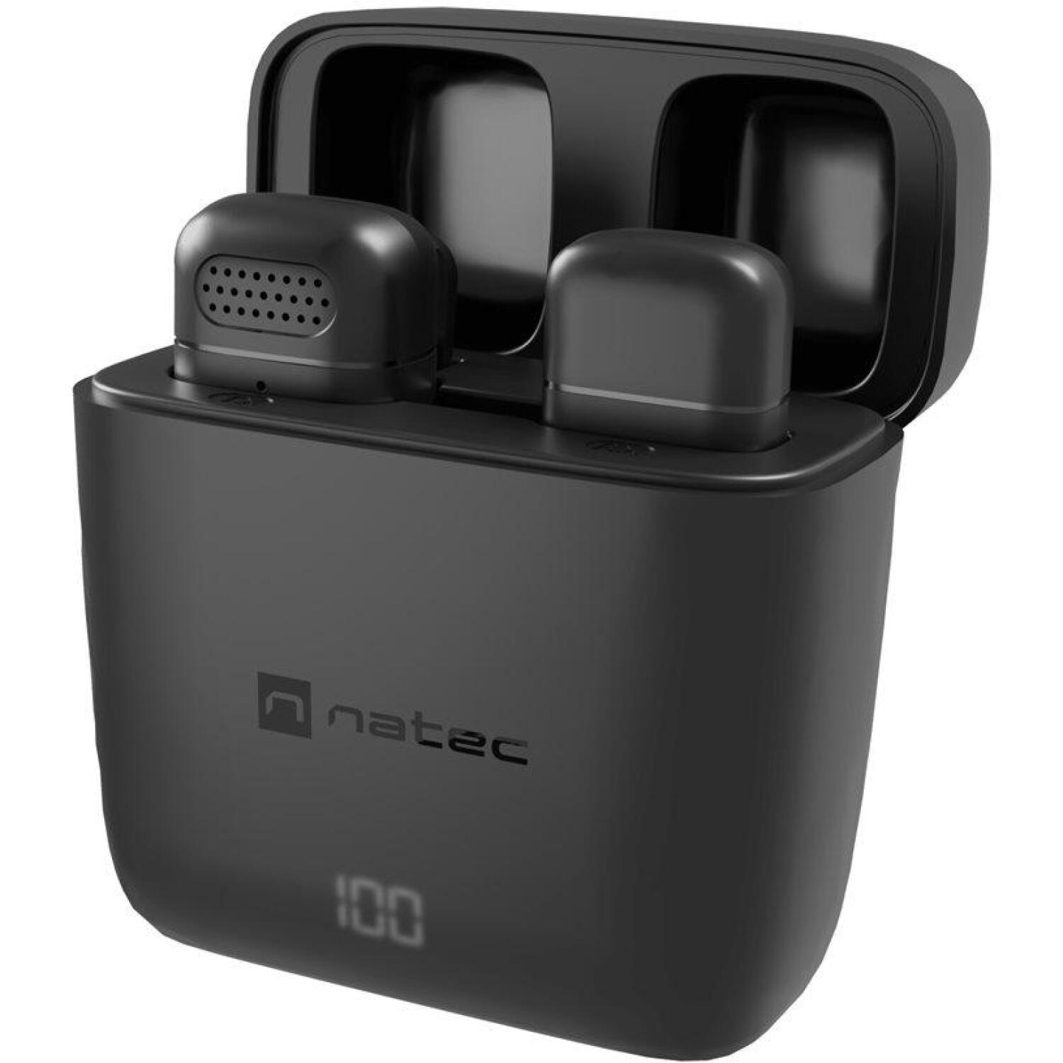 Natec Hopper NMI-2253 комплект микрофонов, USB-C, беспроводной, 20-20кГц, -38дБ, ENC, 4ч (NMI-2253)