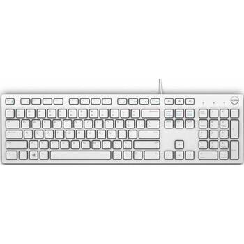 Dell klaviatūra KB216, USB, balta, multimedia, 10 taustiņi, QWERTY, vadu (580-ADGM)
