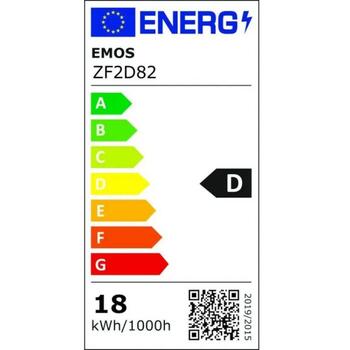 Emos LED лампа G125 ZF2D82, 18 W, 230 V, 2452 lm, теплый белый, 360°, 25 000 часов, E27 (ZF2D82)