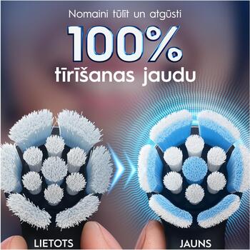 Oral-B nomaināmie zobu birstes uzgaļi iO GentleCare Black 4, 4 gab., pieaugušajiem, ļoti mīksti sari, krāsu maiņas indikators (iO refill GentleCare Black 4)